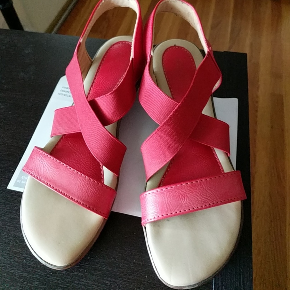 Bata red sandals